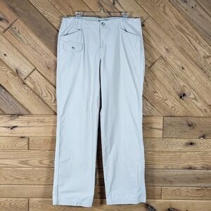 Columbia Pants Womens 12 Regular Cotton Straight Leg Outdoor Utility Beige